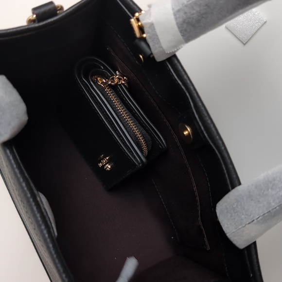 Coach CO971 + C2862 Leather Dempsey Tote & Snap Wallet Gold/ Black - Picture 14 of 15